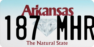 AR license plate 187MHR