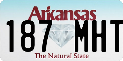 AR license plate 187MHT
