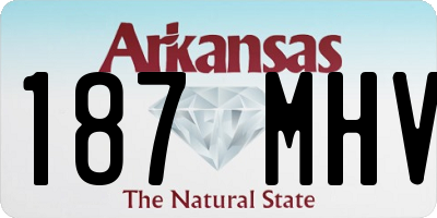 AR license plate 187MHV