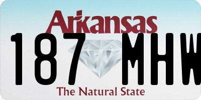 AR license plate 187MHW