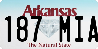 AR license plate 187MIA