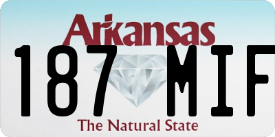 AR license plate 187MIF