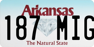 AR license plate 187MIG