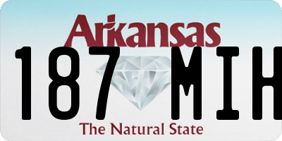 AR license plate 187MIH