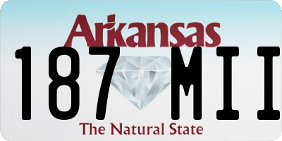 AR license plate 187MII