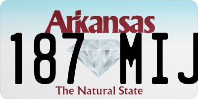 AR license plate 187MIJ