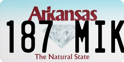 AR license plate 187MIK
