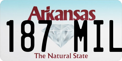 AR license plate 187MIL
