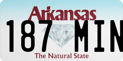 AR license plate 187MIN
