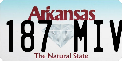 AR license plate 187MIV