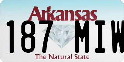 AR license plate 187MIW