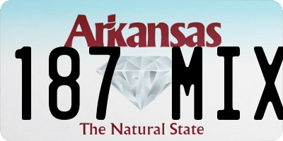 AR license plate 187MIX