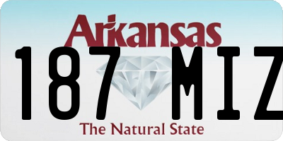 AR license plate 187MIZ
