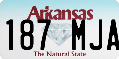 AR license plate 187MJA