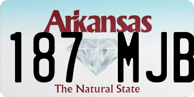AR license plate 187MJB