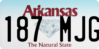 AR license plate 187MJG