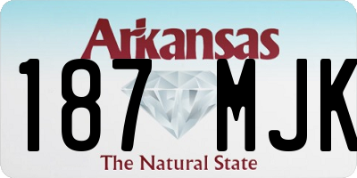AR license plate 187MJK
