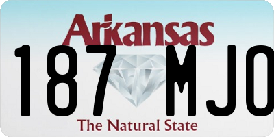 AR license plate 187MJO