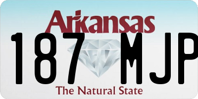 AR license plate 187MJP