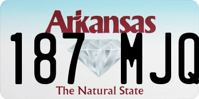 AR license plate 187MJQ