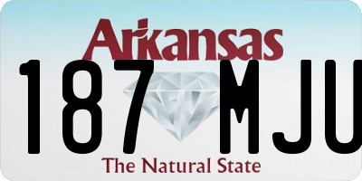 AR license plate 187MJU