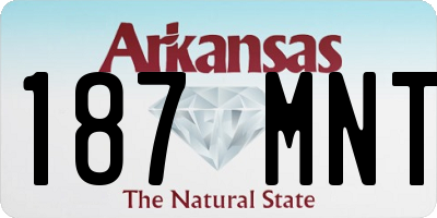 AR license plate 187MNT