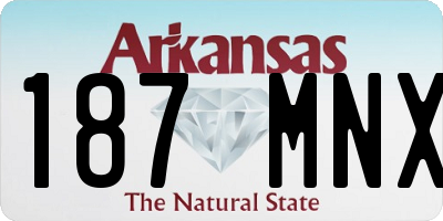 AR license plate 187MNX