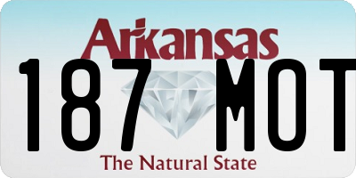 AR license plate 187MOT