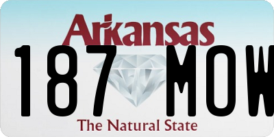 AR license plate 187MOW