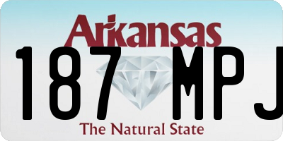 AR license plate 187MPJ
