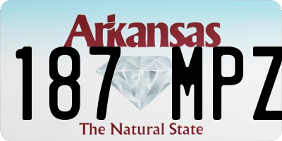 AR license plate 187MPZ