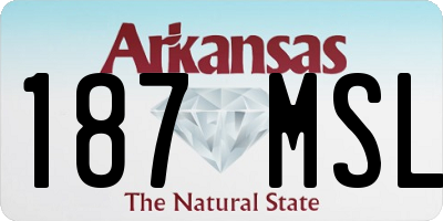 AR license plate 187MSL