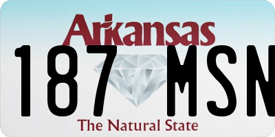 AR license plate 187MSN