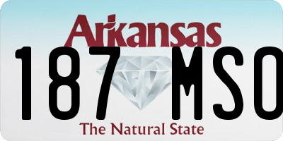 AR license plate 187MSO