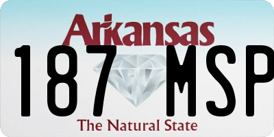 AR license plate 187MSP