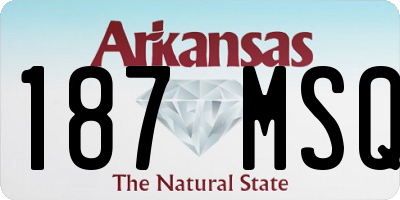 AR license plate 187MSQ