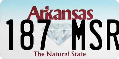 AR license plate 187MSR