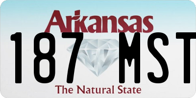 AR license plate 187MST