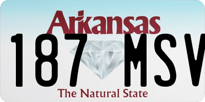 AR license plate 187MSV