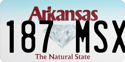 AR license plate 187MSX