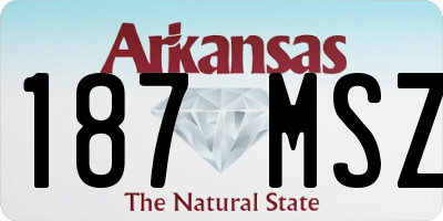 AR license plate 187MSZ