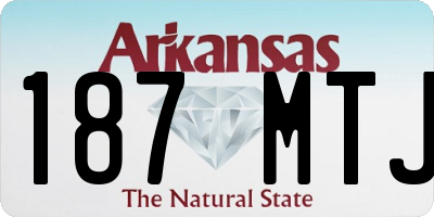 AR license plate 187MTJ