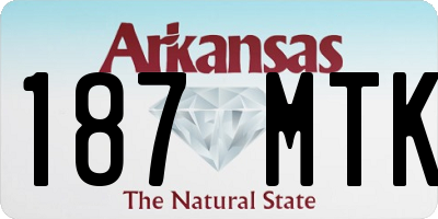 AR license plate 187MTK