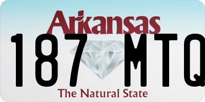 AR license plate 187MTQ