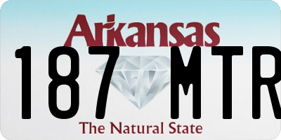 AR license plate 187MTR