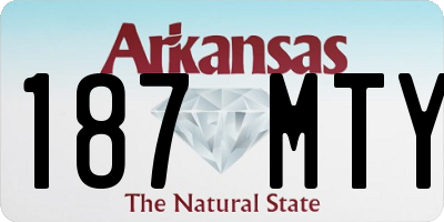 AR license plate 187MTY