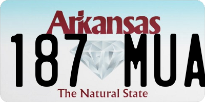 AR license plate 187MUA
