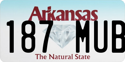 AR license plate 187MUB