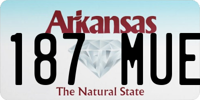 AR license plate 187MUE