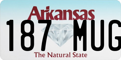 AR license plate 187MUG